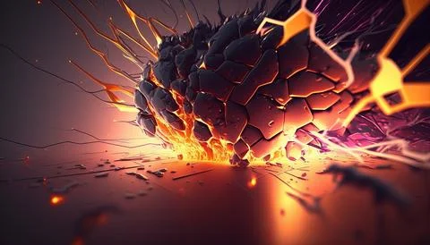 Abstract Super Realistic in a black background. UI UX Design Stock Illustration