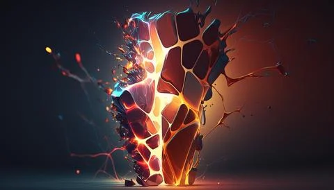 Abstract Super Realistic in a black background. UI UX Design Stock Illustration
