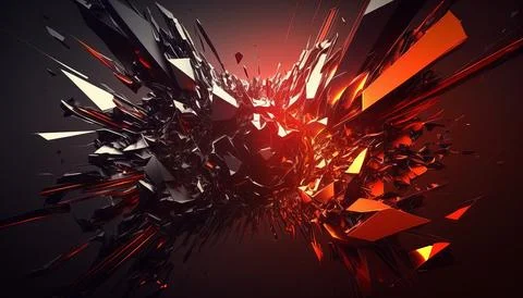 Abstract Super Realistic in a black background. UI UX Design Stock Illustration