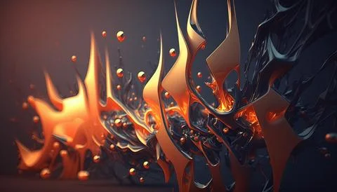 Abstract Super Realistic in a black background. UI UX Design Stock Illustration