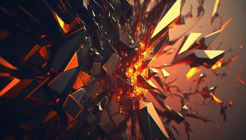 Abstract Super Realistic in a black background. UI UX Design Stock Illustration