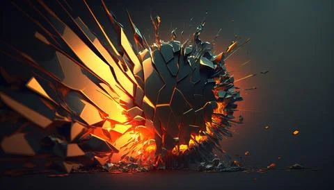 Abstract Super Realistic in a black background. UI UX Design Stock Illustration