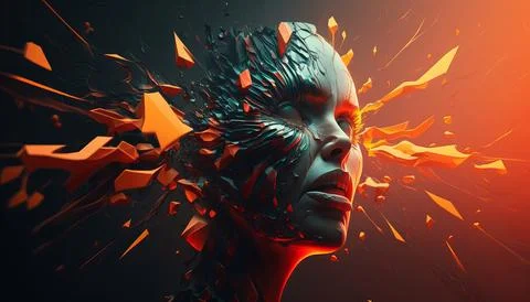 Abstract Super Realistic in a black background. UI UX Design Stock Illustration