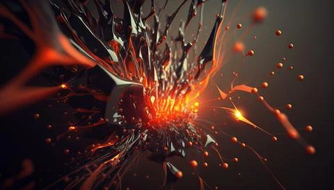 Abstract Super Realistic in a black background. UI UX Design Stock Illustration
