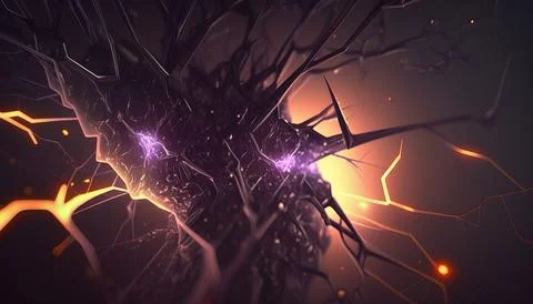 Abstract Super Realistic in a black background. UI UX Design Stock Illustration