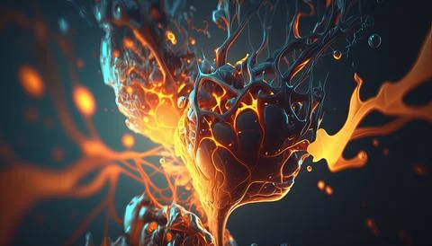 Abstract Super Realistic in a black background. UI UX Design Stock Illustration