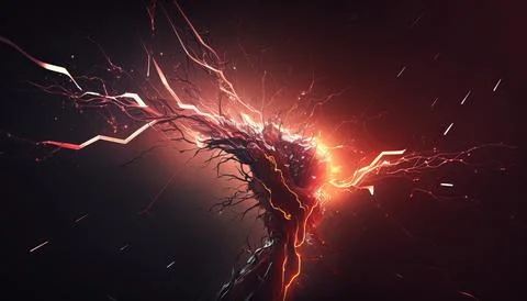 Abstract Super Realistic in a black background. UI UX Design Stock Illustration