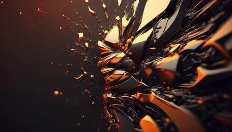 Abstract Super Realistic in a black background. UI UX Design Stock Illustration