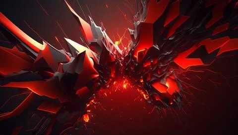 Abstract Super Realistic in a black background. UI UX Design Illustrazione stock