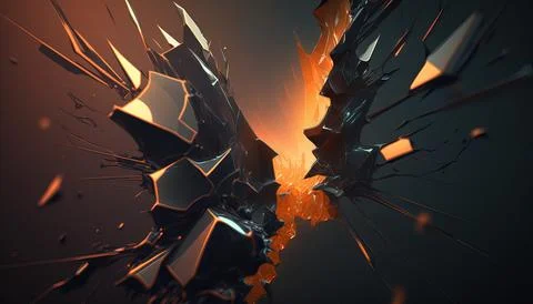 Abstract Super Realistic in a black background. UI UX Design Stock Illustration