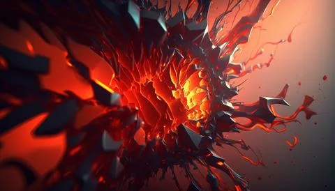 Abstract Super Realistic in a black background. UI UX Design Stock Illustration