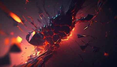 Abstract Super Realistic in a black background. UI UX Design Stock Illustration