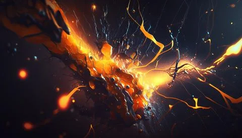 Abstract Super Realistic in a black background. UI UX Design Stock Illustration