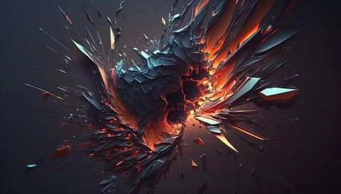 Abstract Super Realistic in a black background. UI UX Design Illustrazione stock