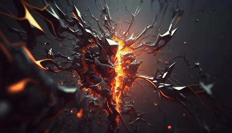 Abstract Super Realistic in a black background. UI UX Design Stock Illustration