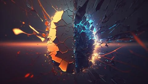 Abstract Super Realistic in a black background. UI UX Design Stock Illustration