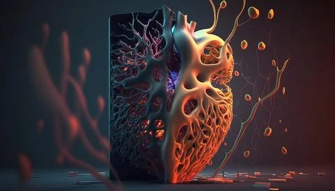 Abstract Super Realistic in a black background. UI UX Design Stock Illustration