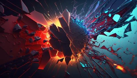 Abstract Super Realistic in a black background. UI UX Design Stock Illustration