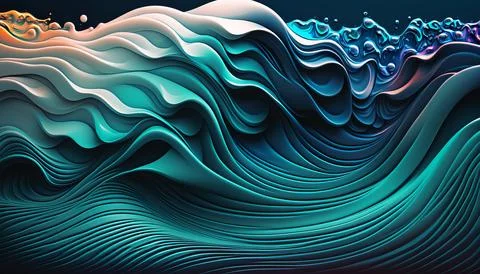 Abstract Super Realistic in a color background. UI UX Design Stock Illustration