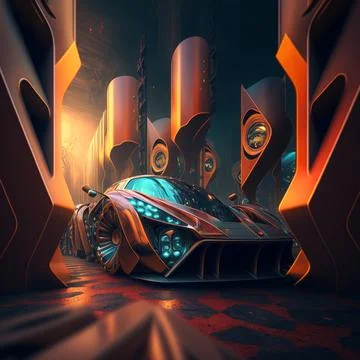 Abstract Supercar image Stock Illustration