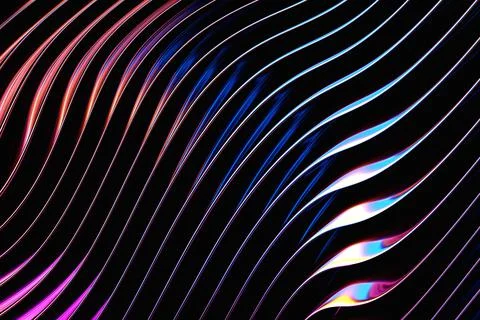 Abstract surface background with various multicolored wireframe lines. 3D ren 스톡 일러스트