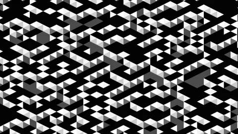 Abstract Surface Inverting Blocks Boxes Transition Stock Footage 139738769