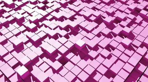 Abstract surface of moving cubes Abstract surface of moving cubes. 3D rend... Stock Photos
