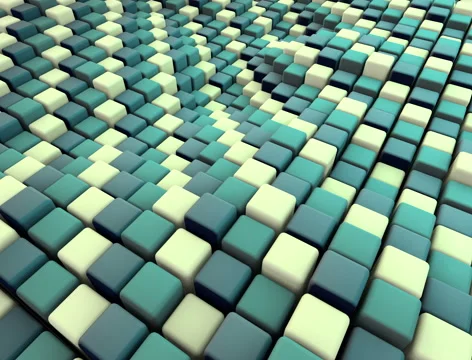 Abstract surface of moving cubes Stock Footage 67277008