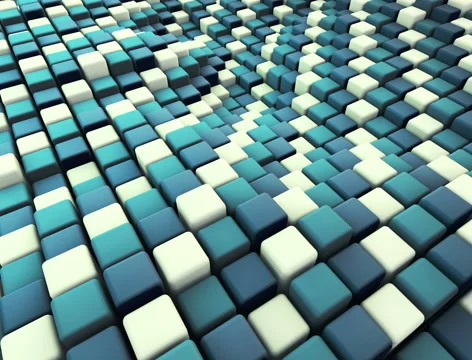 Abstract surface of moving cubes Stock Footage 67561670