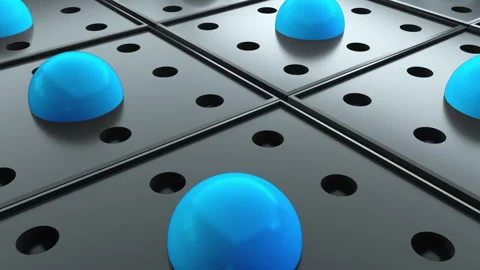 Abstract surface with repeating geometric elements, 3d rendering of digital Stock Footage 136006507