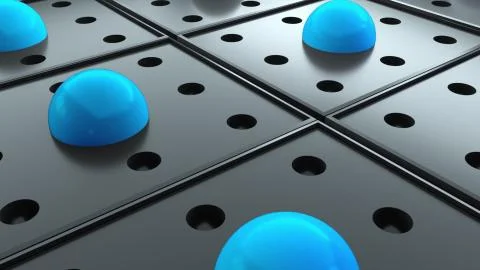 Abstract surface with repeating geometric elements, 3d rendering of digital イラスト素材