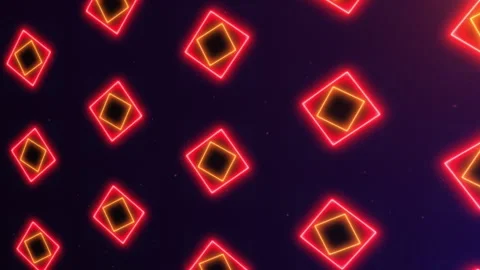 Abstract surface wall of glowing rotating multicolored shapes in space. Flo.. Stock Footage 274717546