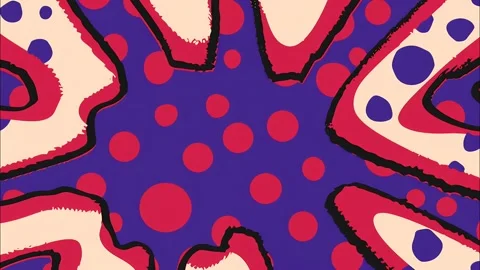 Abstract surreal cartoon pattern with playful spots background Stock Footage 315246072