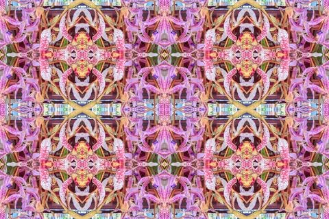 Abstract surreality pattern kaleidoscope texture background Foto stock