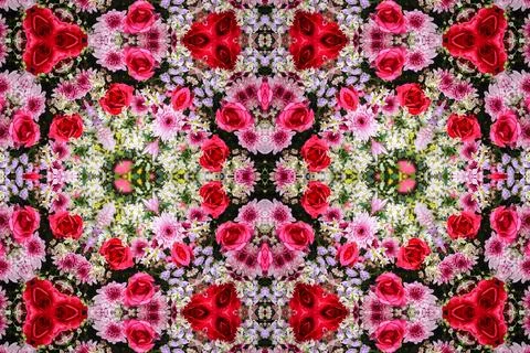 Abstract surreality pattern kaleidoscope texture background Stock Photos