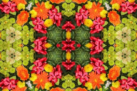 Abstract surreality pattern kaleidoscope texture background 写真素材