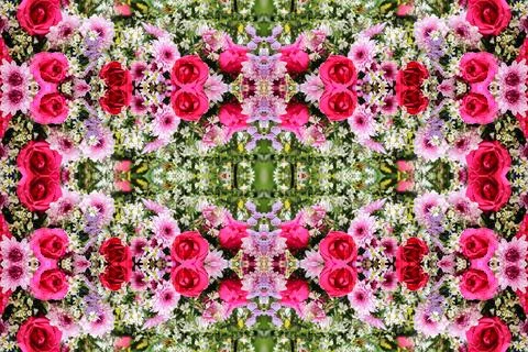 Abstract surreality pattern kaleidoscope texture background Stock Photos