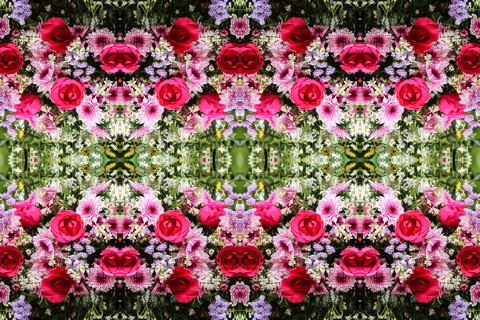 Abstract surreality pattern kaleidoscope texture background Stock Photos