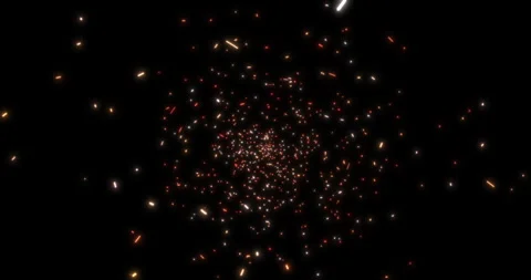 Abstract swarm of colored particles Stock Footage 263313816