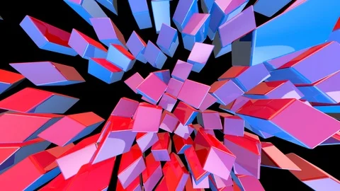 Abstract Swing Dynamic Cubes Stock Footage 99233008