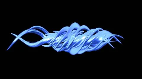 Abstract swirl 3D element Abstract swirl 3D element. Technology blue eleme... Stock Photos