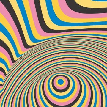 Abstract swirl background. Pattern with optical illusion Illustrazione stock