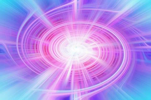 Abstract swirl background with vibrant glowing light streaks in shades Stock Illustration