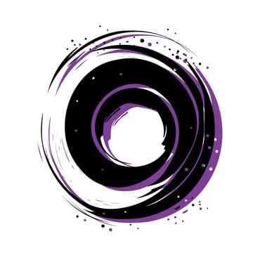 Abstract Swirl Circle Design. Concept of infinity, cycle, and motion. Stock Illustration
