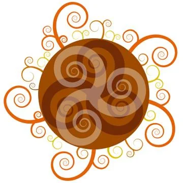 Abstract swirl circle Stock Illustration