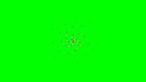 Abstract swirl of colorful dots forming a dynamic spiral on green screen Stock-Footage 340267025