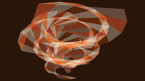 Abstract swirl design with dynamic shapes and vibrant orange tones over a c.. 库存插图