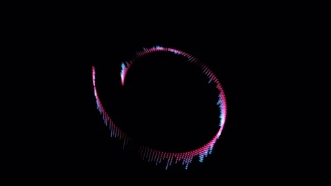 Abstract Swirl Light Trails Rotating With Gentle Motion Against Dark Backgr.. Video stock 342504321