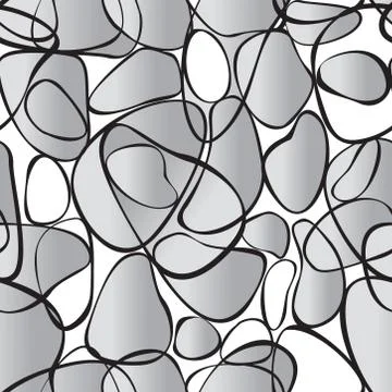 Abstract swirl line seamless pattern. Chaotic flow motion texture. イラスト素材