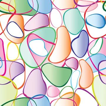 Abstract swirl line seamless pattern. Chaotic flow motion texture. Stock Illustration